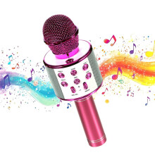 Karaoke Microphone with HIFI Speaker Wireless Microphone for Kids Popular Toys for 4-12 Year Old Girls