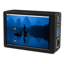 3,5-Zoll-Touchscreen, 50 Hz, 480 X 320 Pixel LCD-Display + Gehäuse + PWM-Lüfter-Aktivkühler für Raspberry Pi 5 (Pi5)