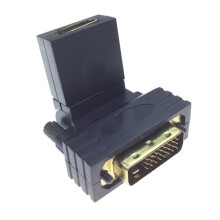 Audio Video Adapter 1080p DVI Male to -Compatible Female 360 Degree Rotating Swivel for HDTV Video Card
