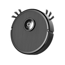 Aspiradora Robot Inteligente 3 en 1: Barre y Friega. Carga Automática. Potente Succión de 6000 Pa para Pelo de Mascotas y Suelos Duros. Color Negro.
