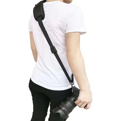 Adjustable Camera Strap with Quick Release Safety Tether Pouch for    DSLR SLR Camera Shoulder Strap 2