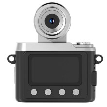 Y7000 Keychain Camera with Screen 1080P HD Portable Retro Compact Video Recorder Camera with Flash Lamp Black