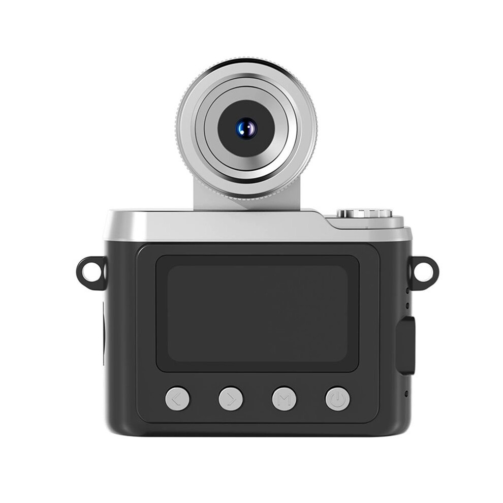 Y7000 Keychain Camera With Screen 1080P Hd Portable Retro Compact Video Recorder Camera With Flash Lamp Black 4711296611363