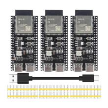 3 St ESP32 S3 Utvecklingskort med 2.4G WiFi BT-Modul ESP32-S3-WROOM-1 N16R8 MCU och 50 cm Typ-C-Kabel