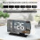 Projection Digital Clock,Alarm Clock Bedside,7.3'' LED Mirror with Date Display,Dual Alarm,DST,Snooze Function White 4