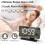 Projection Digital Clock,Alarm Clock Bedside,7.3'' LED Mirror with Date Display,Dual Alarm,DST,Snooze Function Black 6
