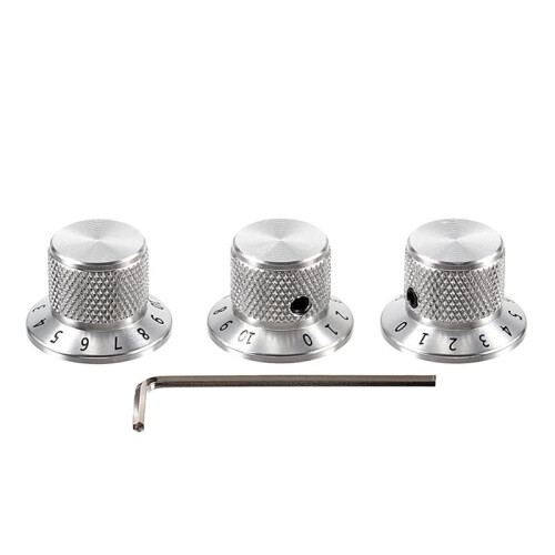 3PCS Guitar Knobs with Indicatrix Potentiometer Volume Tone Control Knobs Universal Top Hat Knobs for Electric Guitar 1
