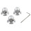 3PCS Guitar Knobs with Indicatrix Potentiometer Volume Tone Control Knobs Universal Top Hat Knobs for Electric Guitar 4