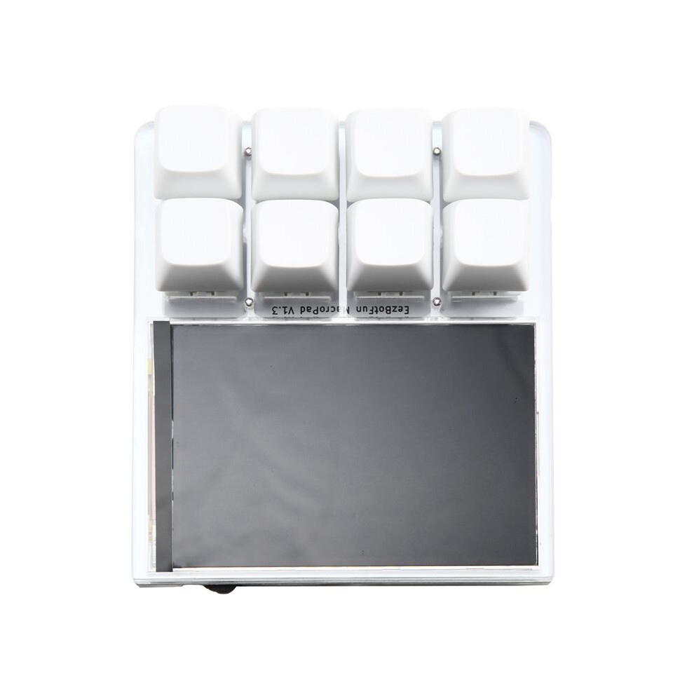 3.5 Inch Lcd Programmable Macro Keyboard 8-Key Hot-Swappable Rgb Backlight Usb Secondary Display Transparent 6031949337852