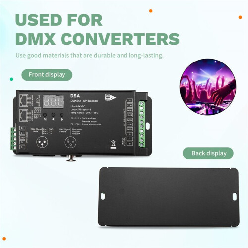 LED Pixel DMX512 Naar SPI-Decoder voor DMX-Converter MAX900 Dots TTL-Pixelcontroller DC5V-24V 2