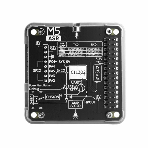 Módulo ASR com IA, Módulo de Voz Offline Inteligente com Chip CI1302 e Microfone Integrado com AEC para Assistentes de IA e Casas Inteligentes