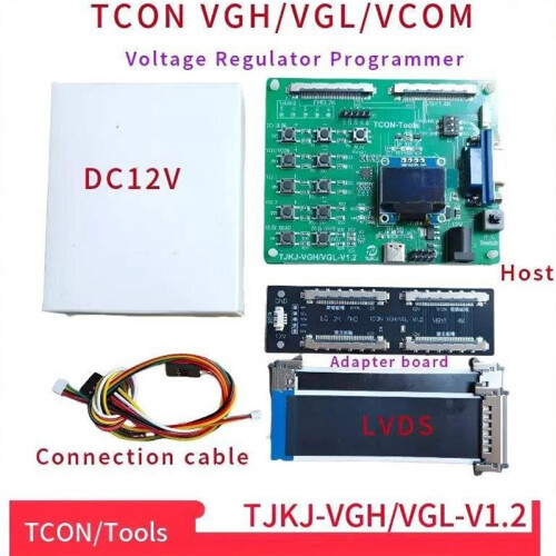 Tcon Vgh Vgl LVDS Vcom Voltage Regulation Programmer Logic Board Tool for LED TV Screen Maintenance and Debugging 2