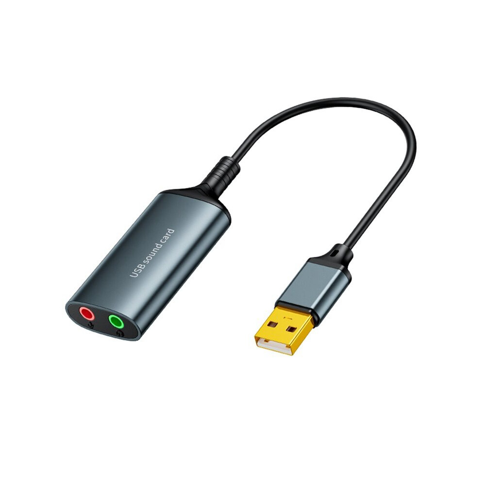 Usb Sound Card External Usb Sound Adapter Usb To 3.5Mm Headphone Microphone Speaker Audio Interface For Laptop Computer 4713099196504