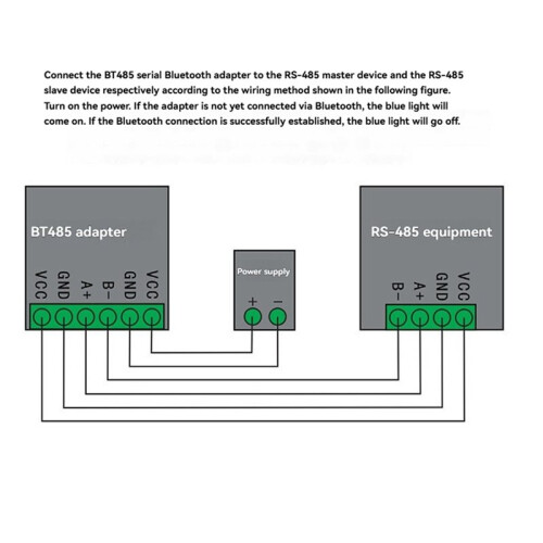 BT485 Serial  Adapter, Hundred Meter RS485  Networking Communication Wireless 485 Protocol Converter 2