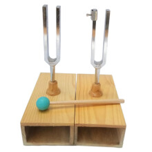 Accordeur de Guitare à Diapason 440 Hz avec Résonateur en Bois et Frappeur de Diapason
