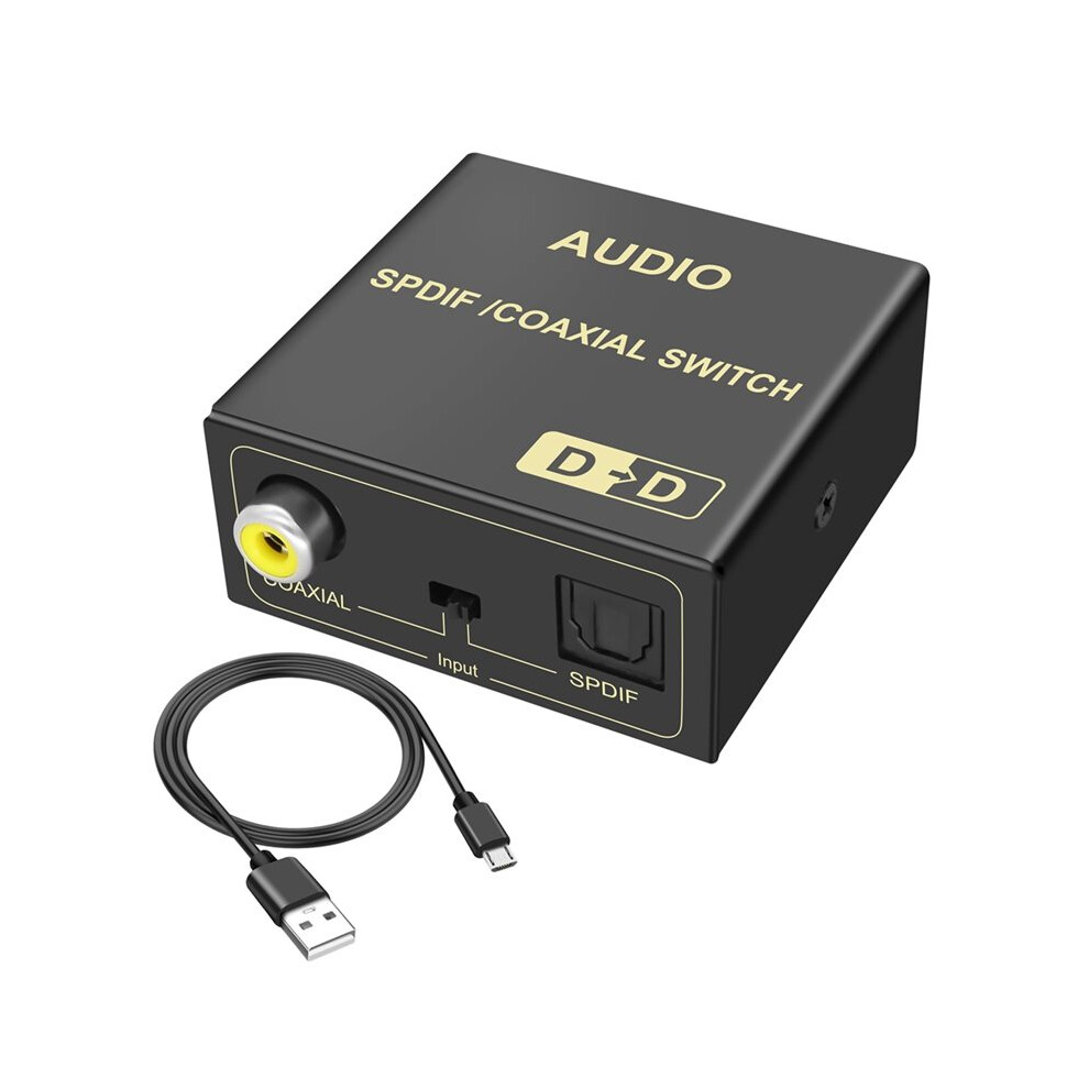 Photos - Cable (video, audio, USB) Zandona Digital Audio Converter Fiber Optic to Coaxial Audio Converter Coaxial Fiber Optic to TV Connected to Digital Audio 