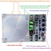Generador de Señales DDS de Onda Sinusoidal Pura de Alta Precisión, 4 Canales, 7,83 Hz, Resonancia Schumann, 0,01-10 000 Hz