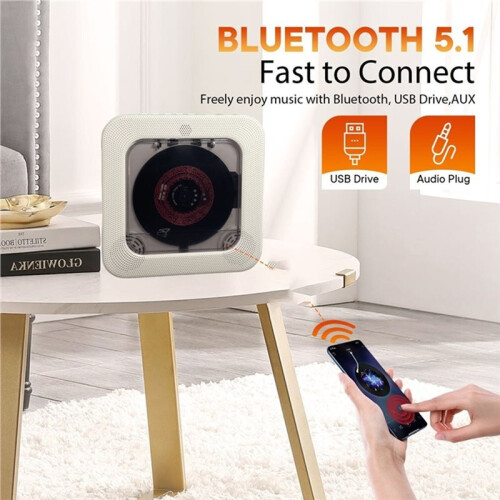 Desktop CD Player  with HiFi Dual Speaker, CD Player for Home with Remote Control,LCD Display,Sleep Timer 1