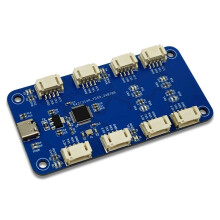 CH344Q USB to 8CH TTL Serial Module Serial Port Type C to TTL High-Speed CH348 Chip Expansion Module