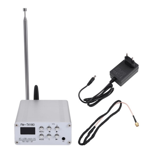 Stereo FM Transmitter AM Medium Band Transmitter  Audio Wireless Transmitter with AM Antenna EU Plug