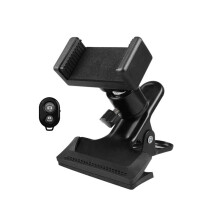 Guitar Phone Holder Mount with Remote Control 360 Adjustable Phone Holder for Guitar Ukulele Live Streaming&Recording