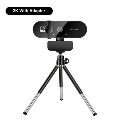2K Full HD Webcam met Microfoon, Autofocus, 8MP, Webcamera voor Pc, Laptop, Externe Webcam, Videobellen, 2K 2