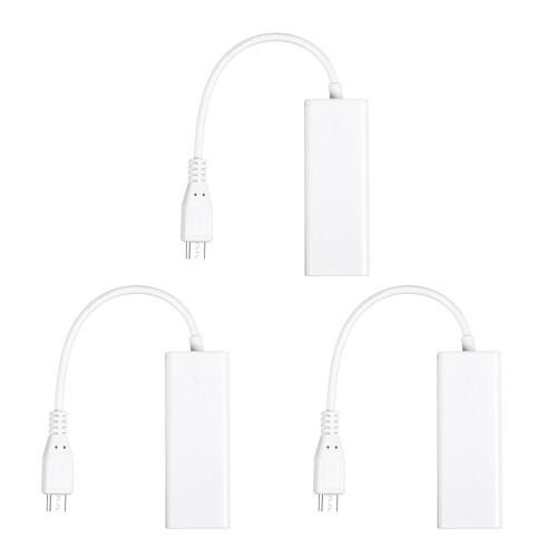 3X Micro-USB 5 Pin 10/100 Mbps RJ45 LAN Ethernet Adapter für Tablet PC