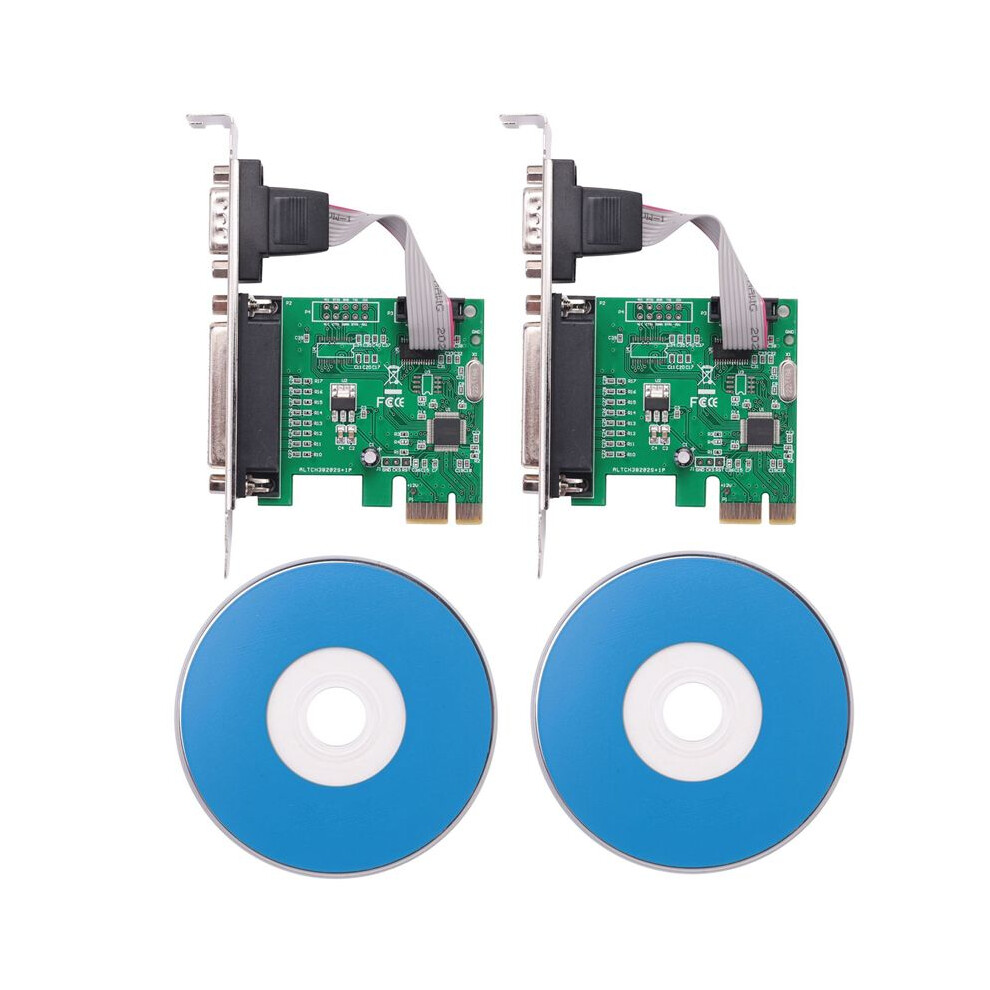 2X Rs232 -232 Serial Port Com & Db25 Printer Parallel Port Lpt To Pci-E Pci Express Card Adapter Converter 6033705613194