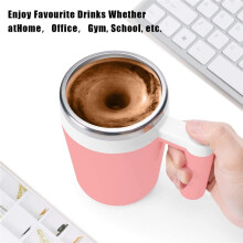 Auto Stirring Coffee Mug with Lid 380ml Birthday Gift Electric Mixing Cup for Tea Milk Hot Chocolate Coffee