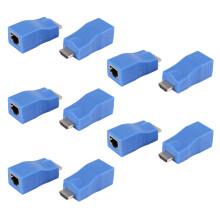 5X Extender to Rj45 Lan Network Extension Transmitter Receiver Tx Rx Cat5E Cat6 Cavo Ethernet V1.4 30M 4K Hd TV 1080P
