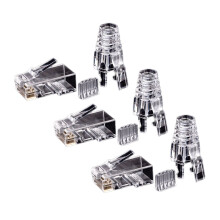 150Pcs Cat6 RJ45 Connector UTP Cable Ethernet Jack 8P8C Network CAT 6 Modular Plugs with 6.5mm RJ45 Caps