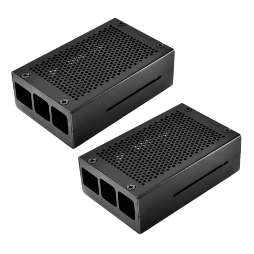 2X Raspberry Pi 3 Model B+ Case Aluminum Case Case Compatible with Raspberry Pi 3 Model B Also(Black)