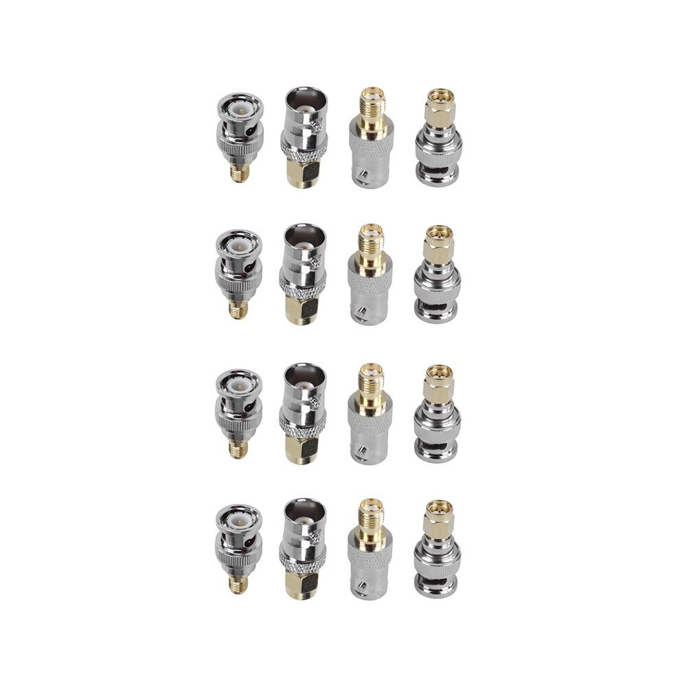 Sma To Bnc Kits Rf Coaxial Adapter Male Female Coax Connector 16 Pieces 6033963056719