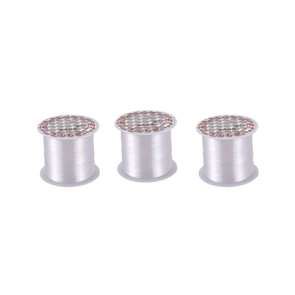 3X 0.2Mm Diameter Clear Nylon Fish Fishing Spool Beading String White 6031271077693