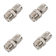 4X TNC Male to PL259 UHF Female Adapter Connector,Silver