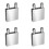 4X Aluminum Water Cooling Block 40X40X12mm Cooler for Computer CPU Radiator 1