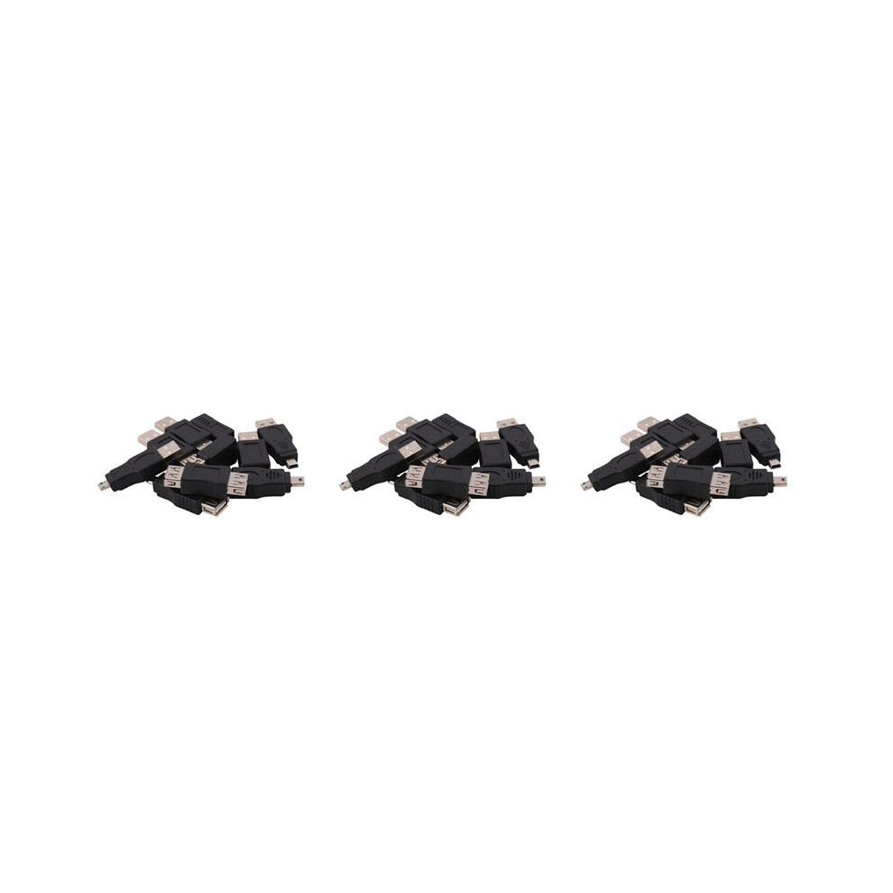 30Pcs Otg 5 Pin F/M Changer Adapter Converter Usb Male To Female Micro-Usb 6031088669579
