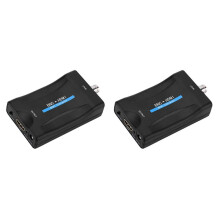 2X Bnc zu Konverter Adapter Buchse Cvbs Bnc Koax 1080P Ausgang Hdcp Haken ÜBerwachung Kamera Dvrs ÜBerwachung