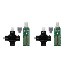 2X USB C Tester,2 in 1 Type C USB Tester Color Screen IPS Digital Multimeter,Voltage,Current,Temperature,with Loader