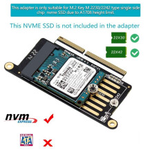 20X A1708 SSD-Adapter NVMe PCI Express PCIE Till NGFF M2 SSD-Adapterkort M.2 SSD för  Pro Retina 13 Tum A1708 2016 2017