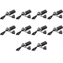 10X D-Tap Male to 4-Port P-Tap Female Camera Power Supply Distributor DTAP Fourway Splitter