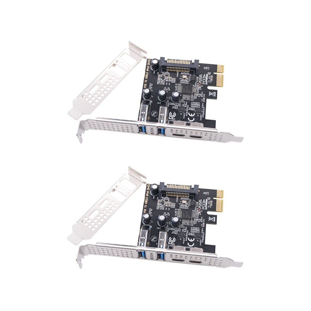2X Type C Usb 3.2 Gen1 5Gbps Pcie Card Adapter Pci Express Board 2Xusb A Port+2Xtype-C Port/Usb3.2 Pci-E Expansion Card 6033745088563