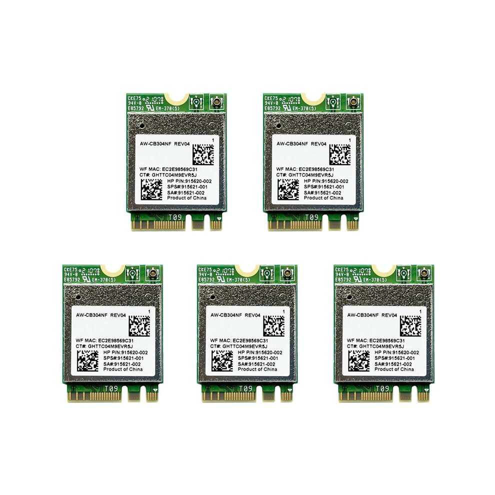 5X Aw-Cb304nf Rtl8821ce Wireless Network Card 2.4G/5G Dual Band 4.2 433Mbps 802.11Ac Laptop Ipc Network Card 6032022714201