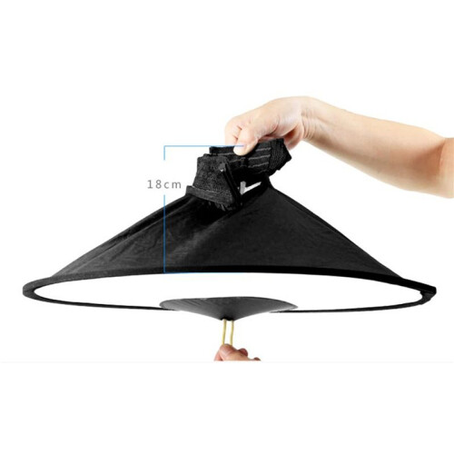 2X Universal 44cm Round Flash Softbox Portable Foldable Style Speedlite Diffuser Reflector Strap for Camera Flash 2