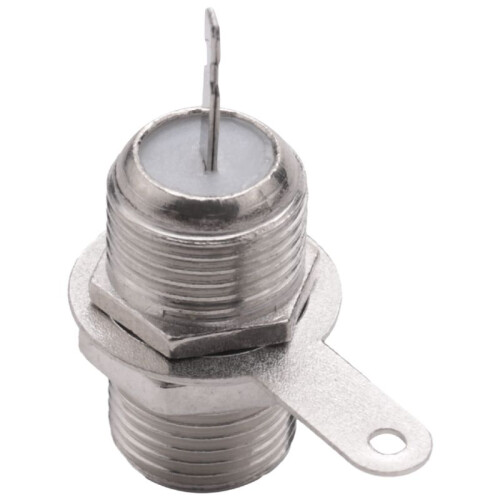 40 Pcs F Type Panel Mounted Socket Female Jack Solder Connector Adapter