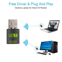 5X USB WiFi Adapter, 600Mbps Dual Band Wireless Network External Receiver,WiFi Dongle for PC/Laptop/Desktop
