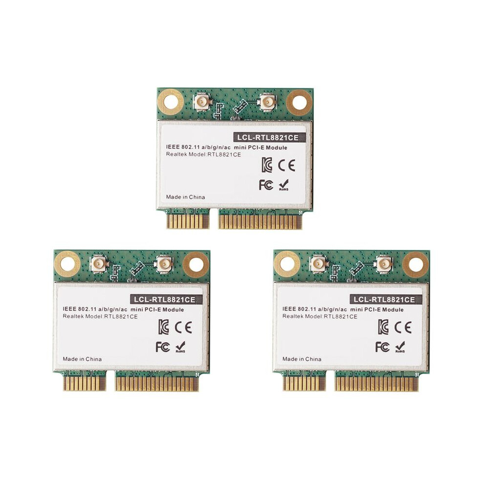 3X Rtl8821ce 802.11Ac For 4.2 433Mbps 2.4Ghz/5Ghz Dual Band Pcie Wifi Card Rtl8821 Support Laptop/Pc 6132286705523