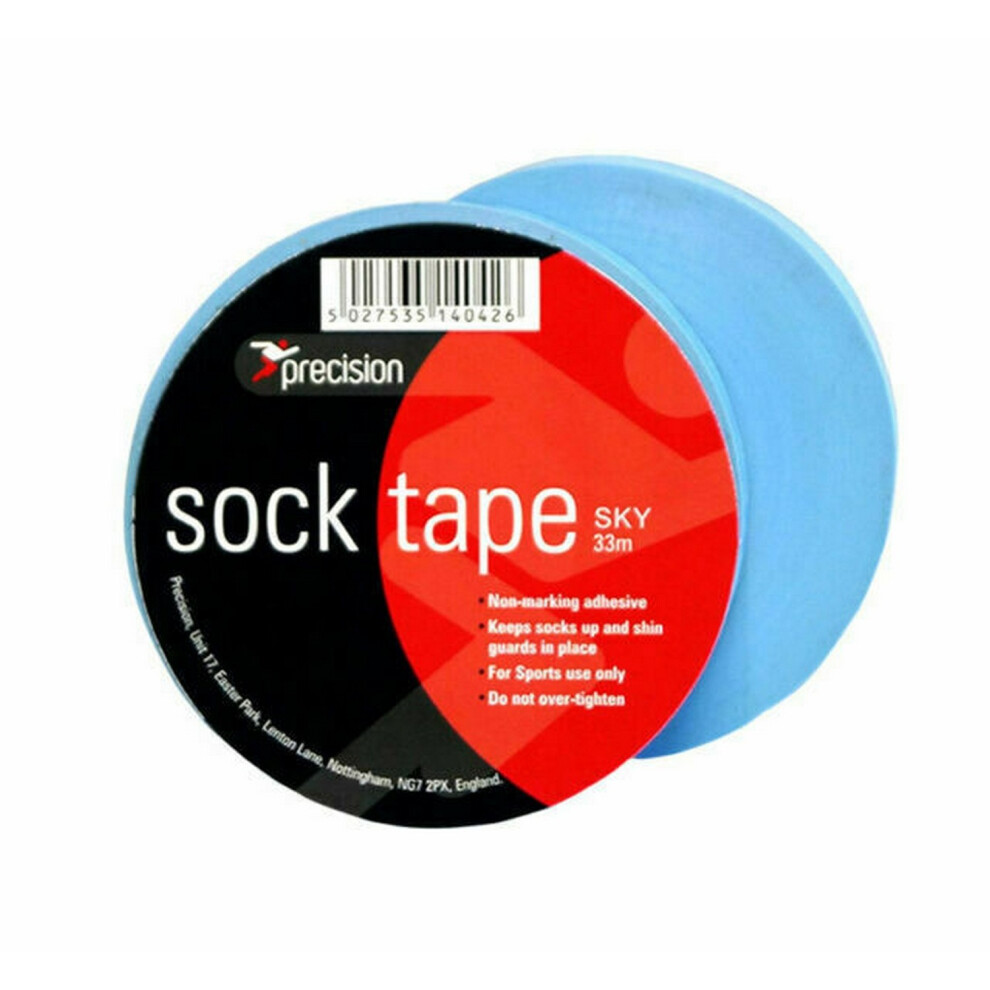 Precision (33M, Sky Blue) 19Mm Sock Tape (Pack Of 10)