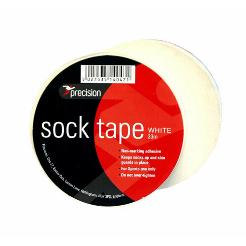(33m, White) Precision 19mm Sock Tape (Pack Of 10)