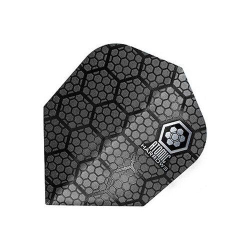 (One Size, Black/Silver) Harrows Twin Pack Dart Flights 1